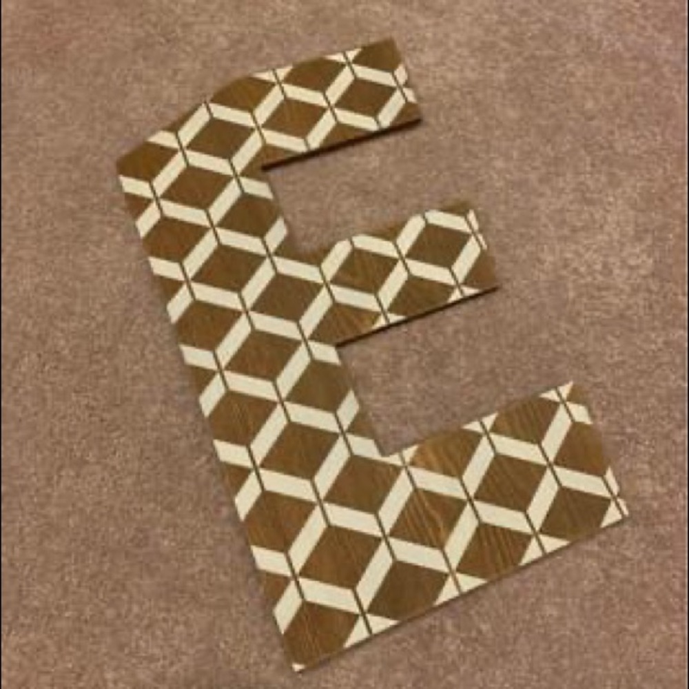 Wooden letter E